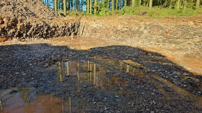 Stahlgittermast Fundament